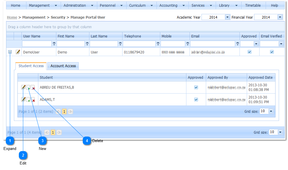 Manage Portal User